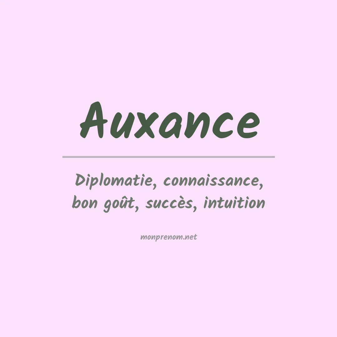 Signification du prénom Auxance