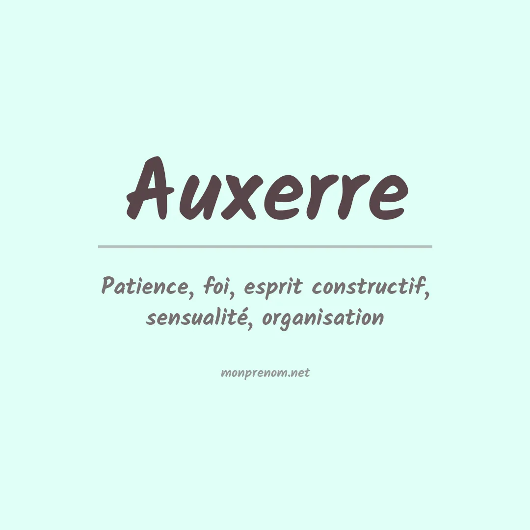 Signification du prénom Auxerre