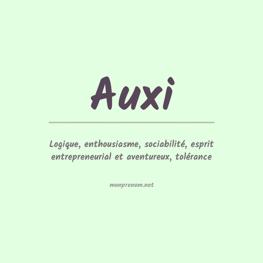 Prénom Auxi