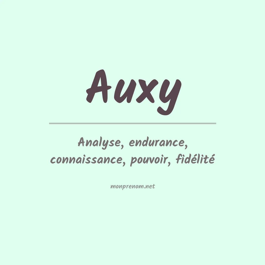 Prénom Auxy