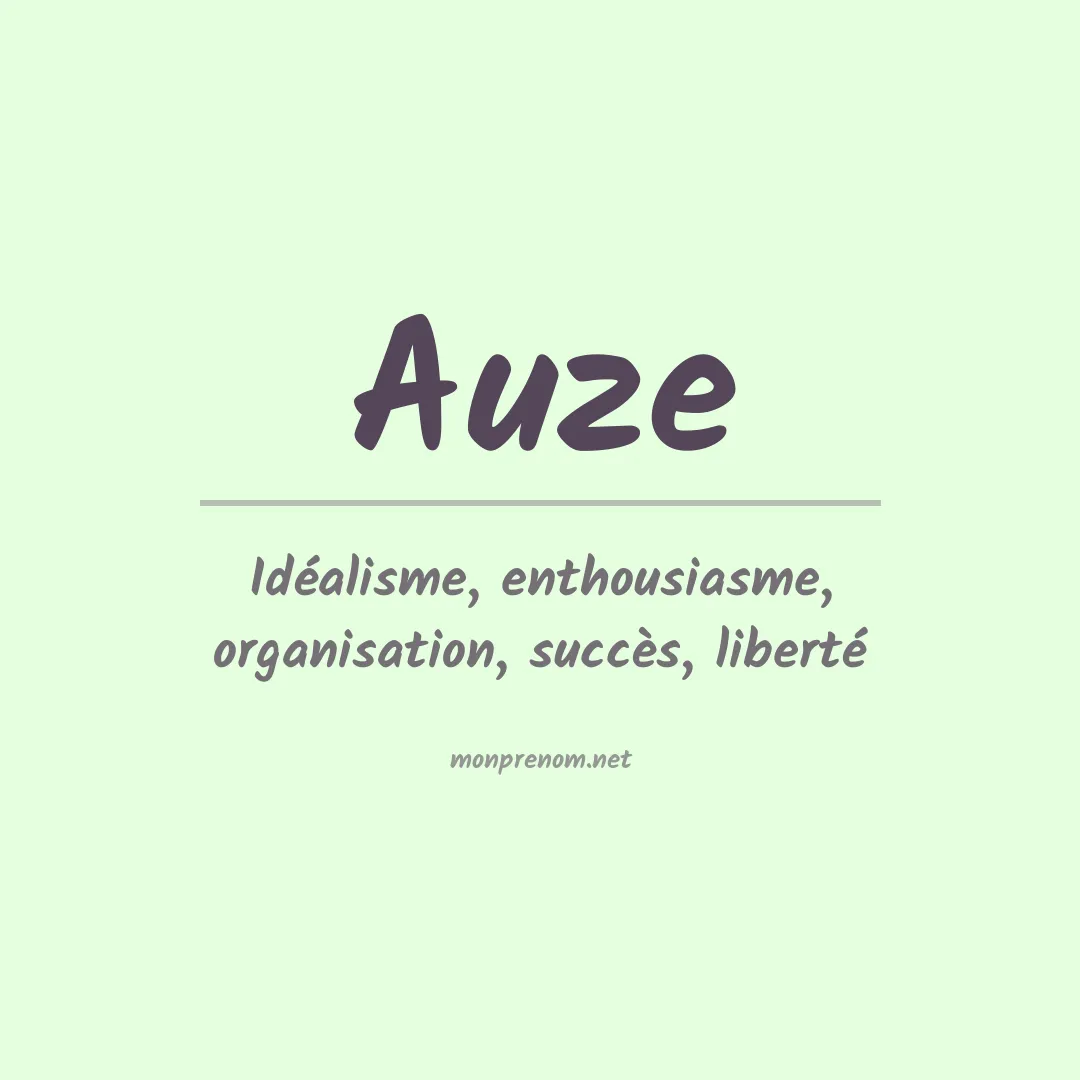 Signification du prénom Auze