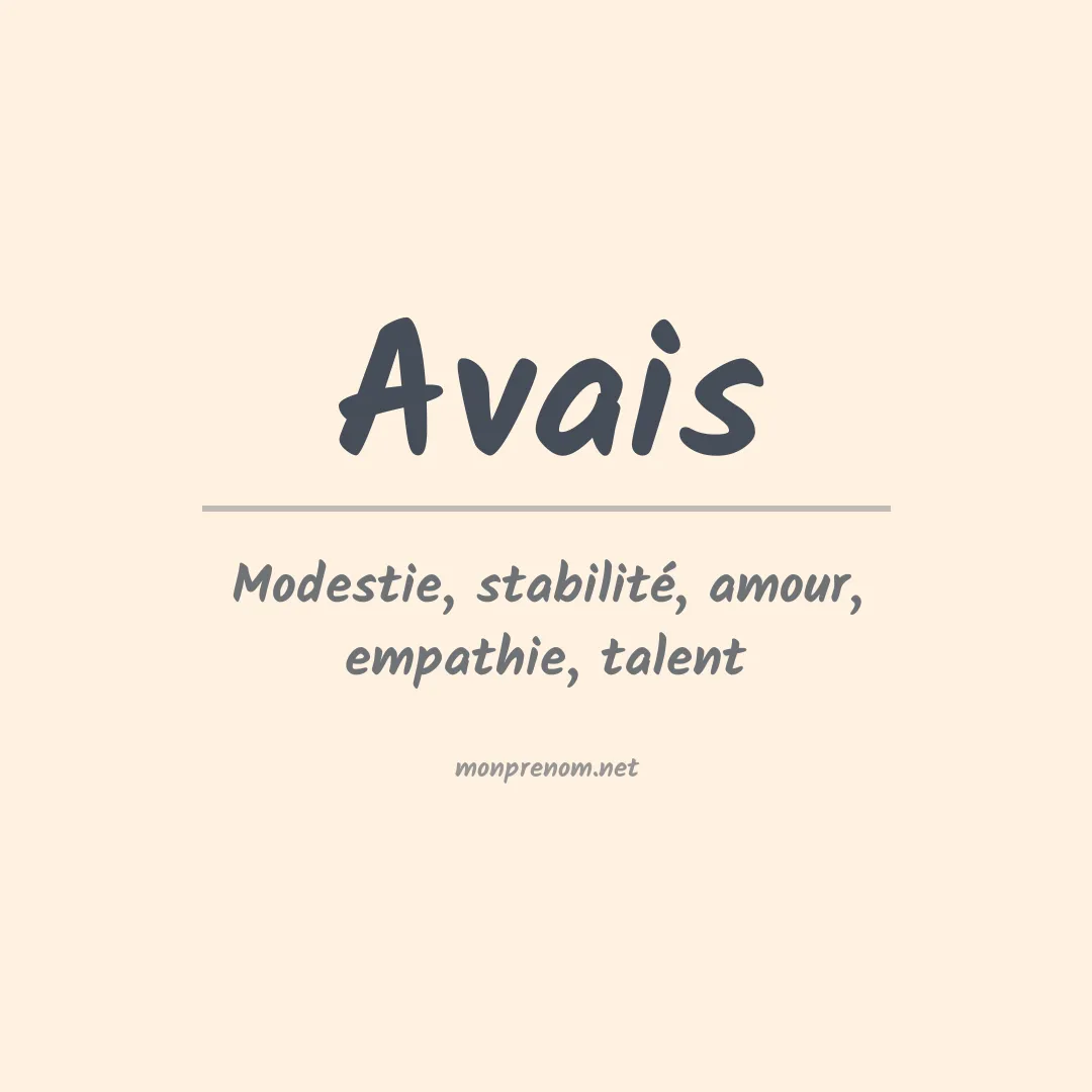 Signification du prénom Avais