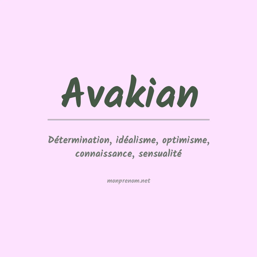 Prénom Avakian