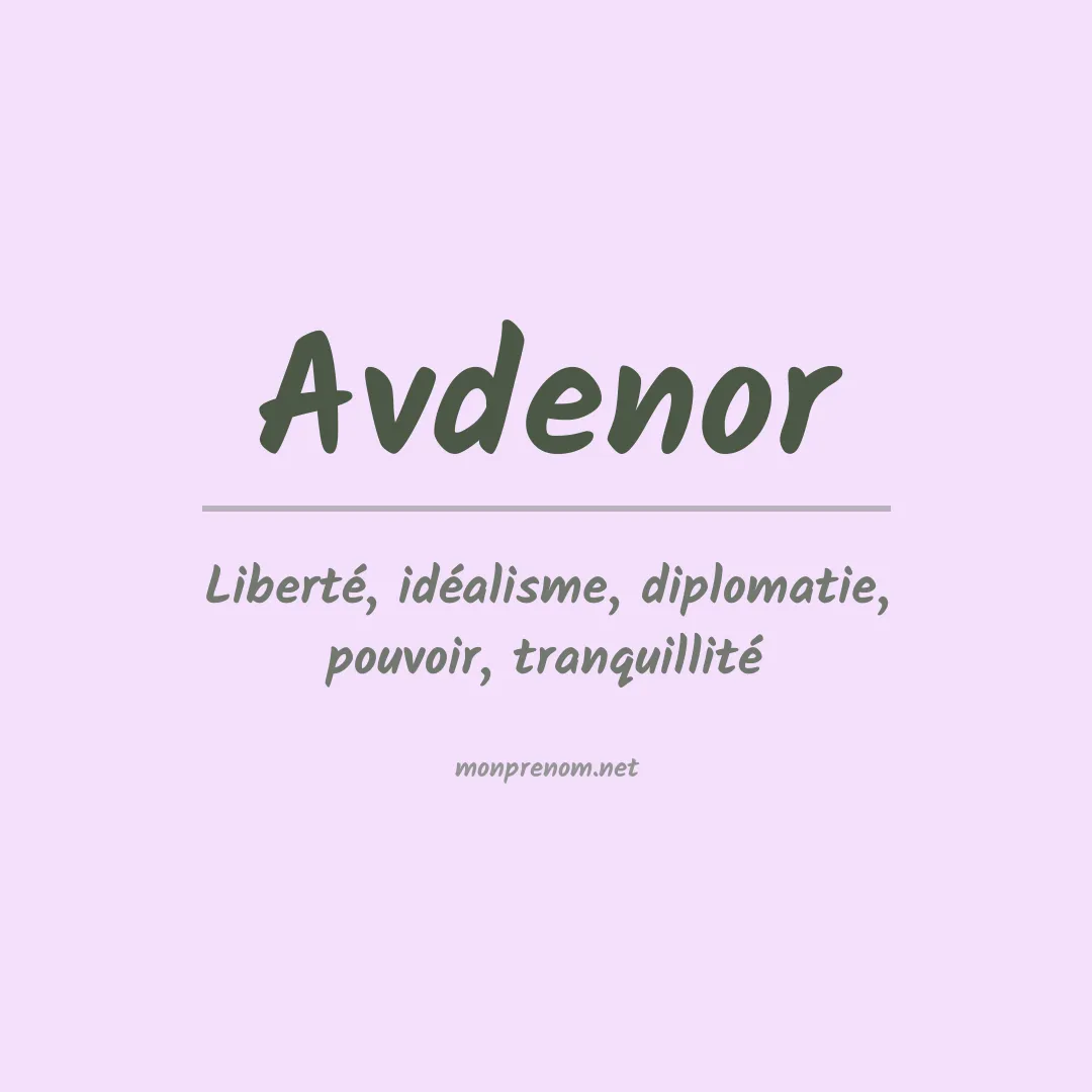 Prénom Avdenor