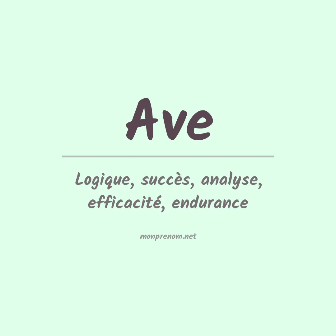 Prénom Ave