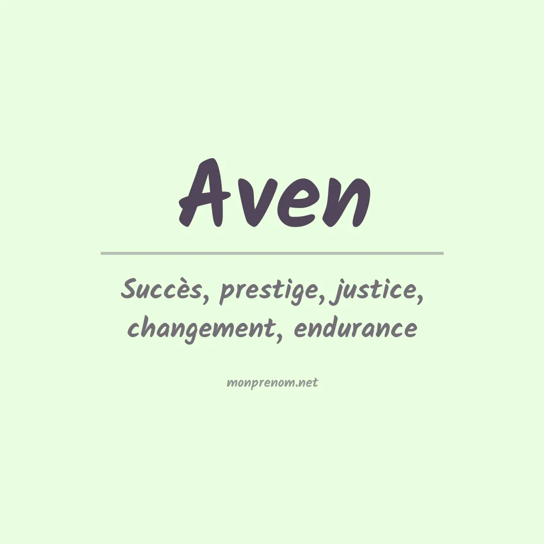 Prénom Aven