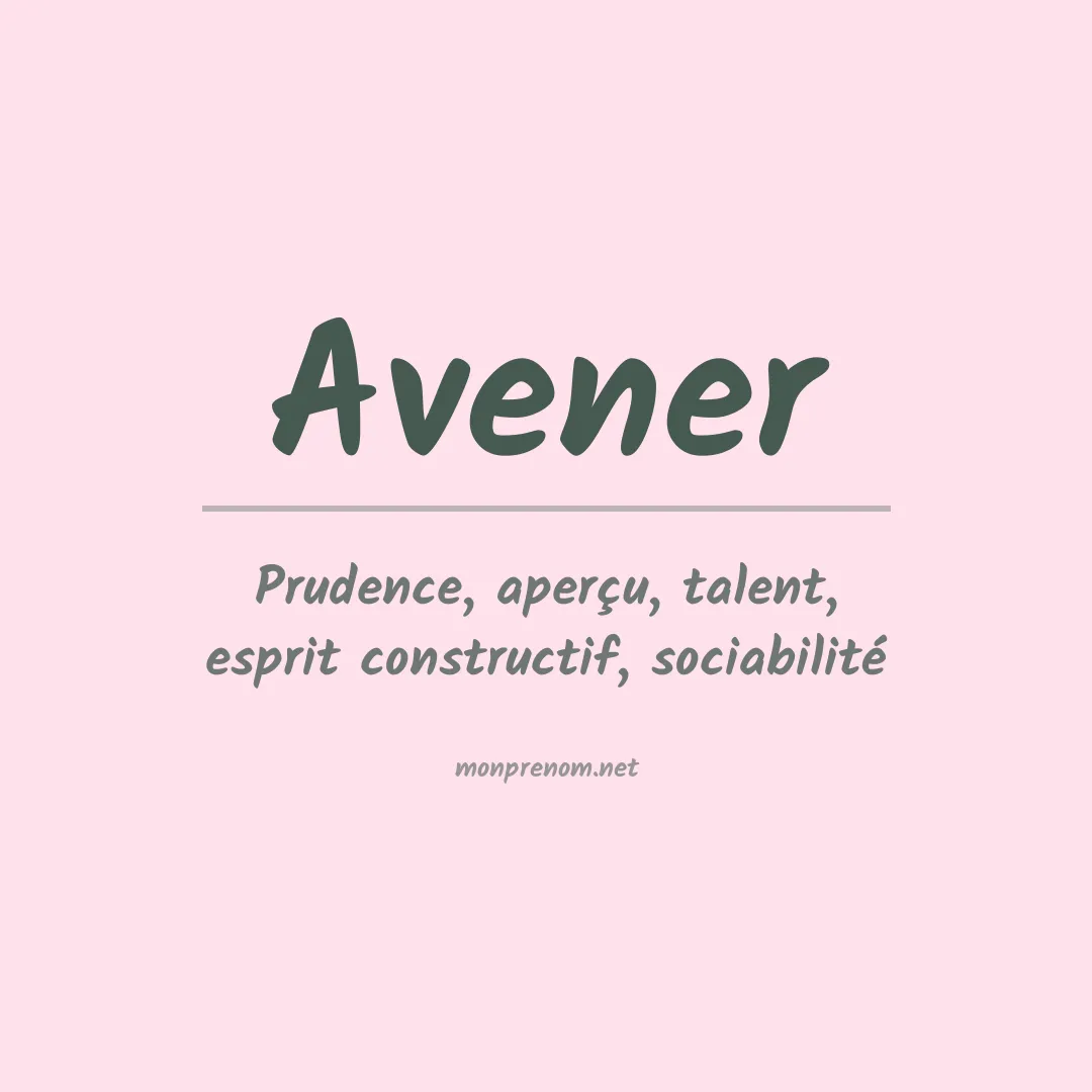 Signification du prénom Avener