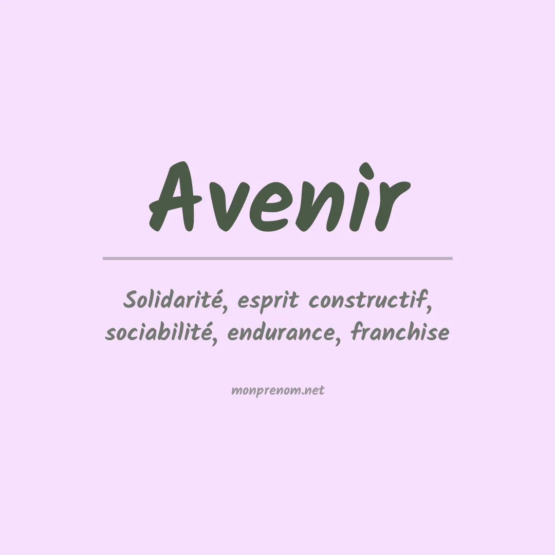Prénom Avenir