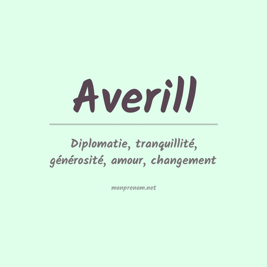 Prénom Averill
