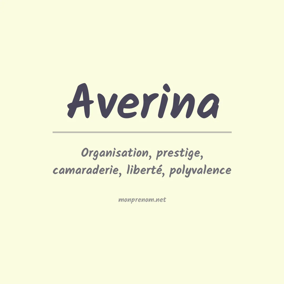 Signification du prénom Averina