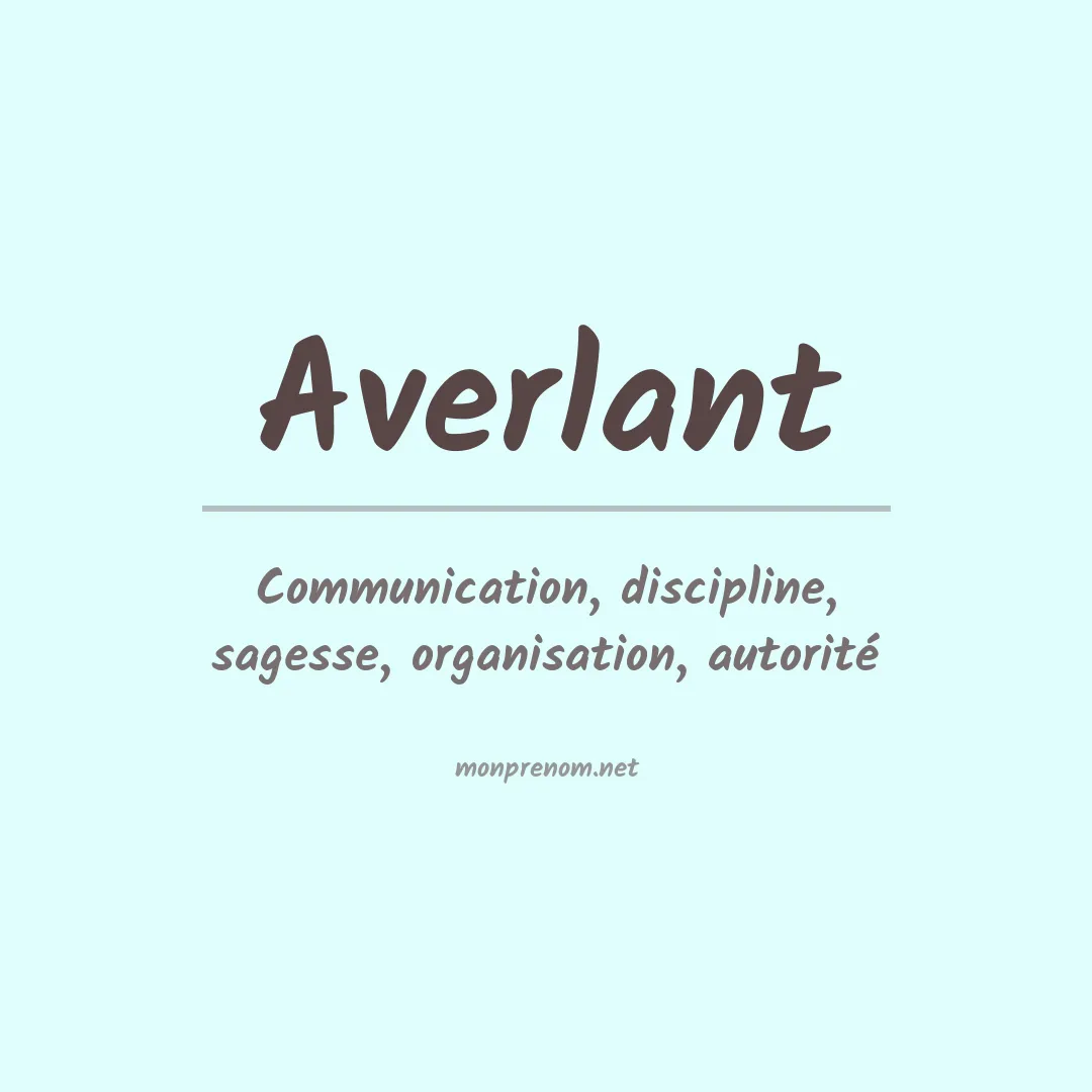 Signification du prénom Averlant