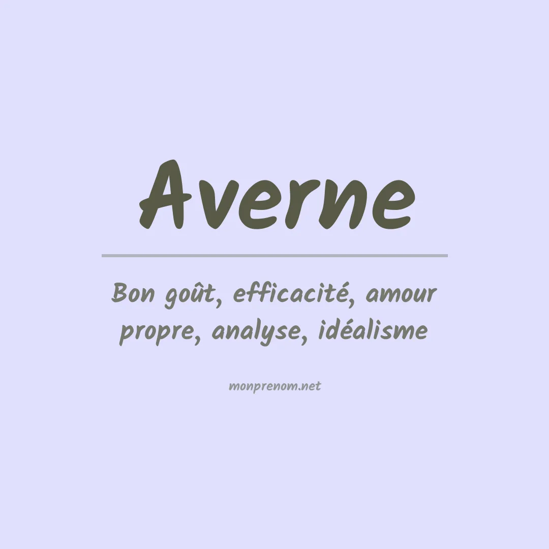 Signification du prénom Averne