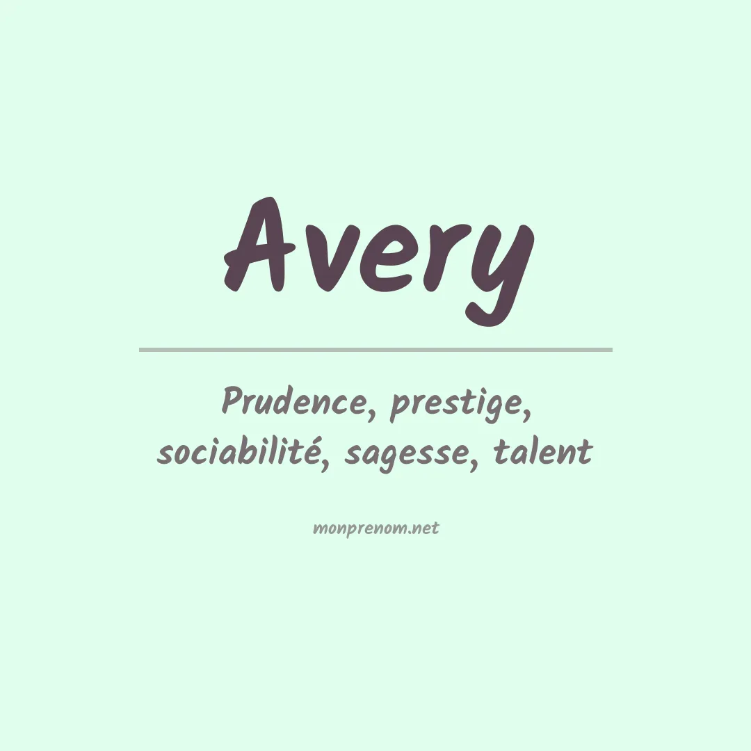Prénom Avery