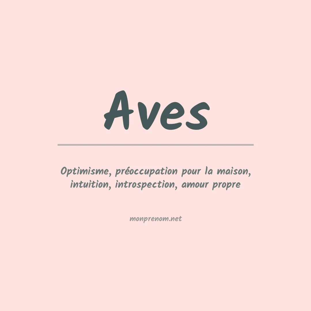 Prénom Aves