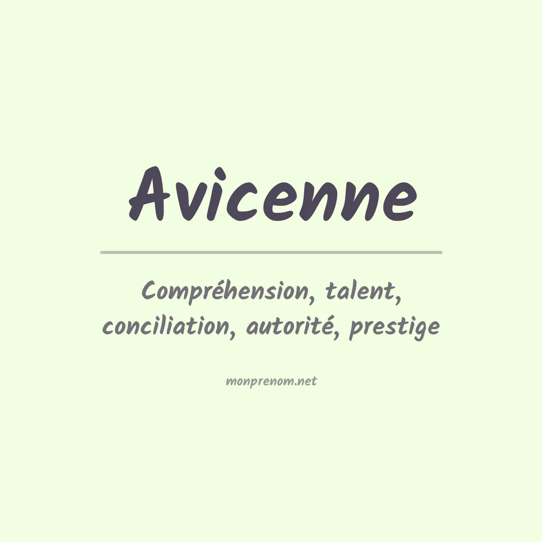 Signification du prénom Avicenne