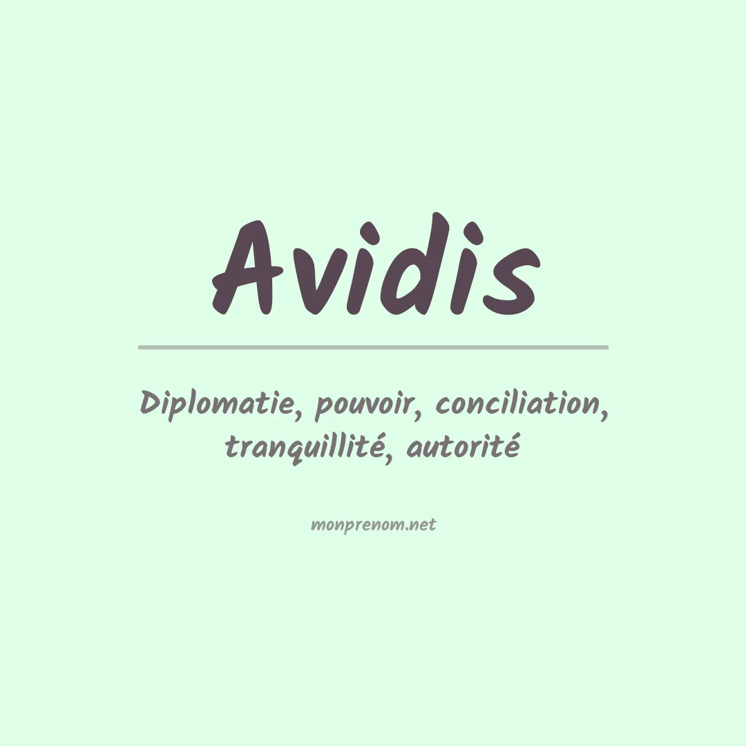 Signification du prénom Avidis