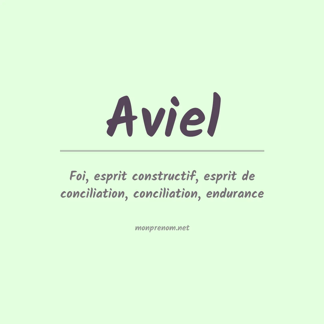 Signification du prénom Aviel