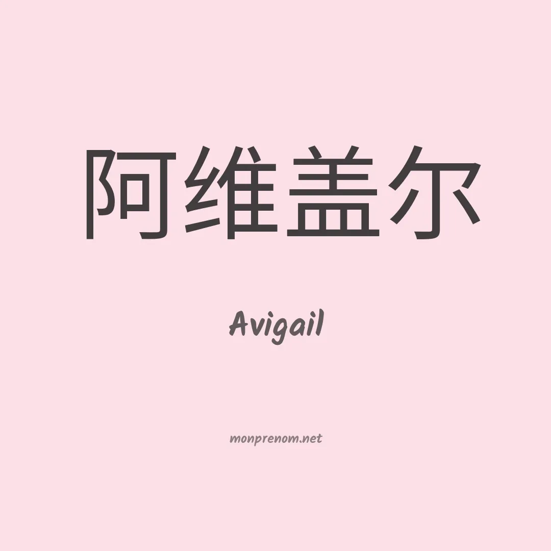 Avigail en chinois
