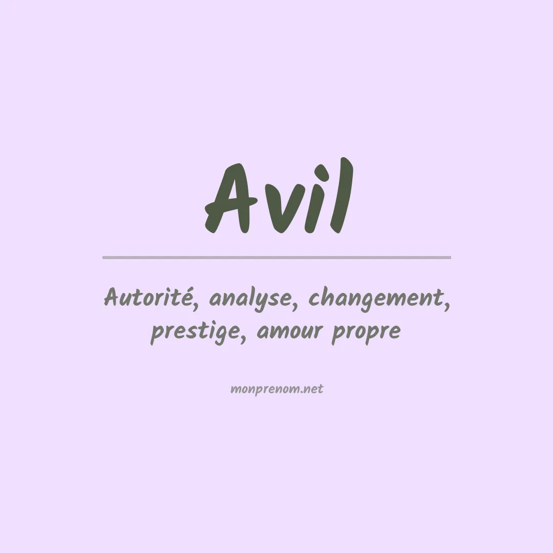 Signification du prénom Avil