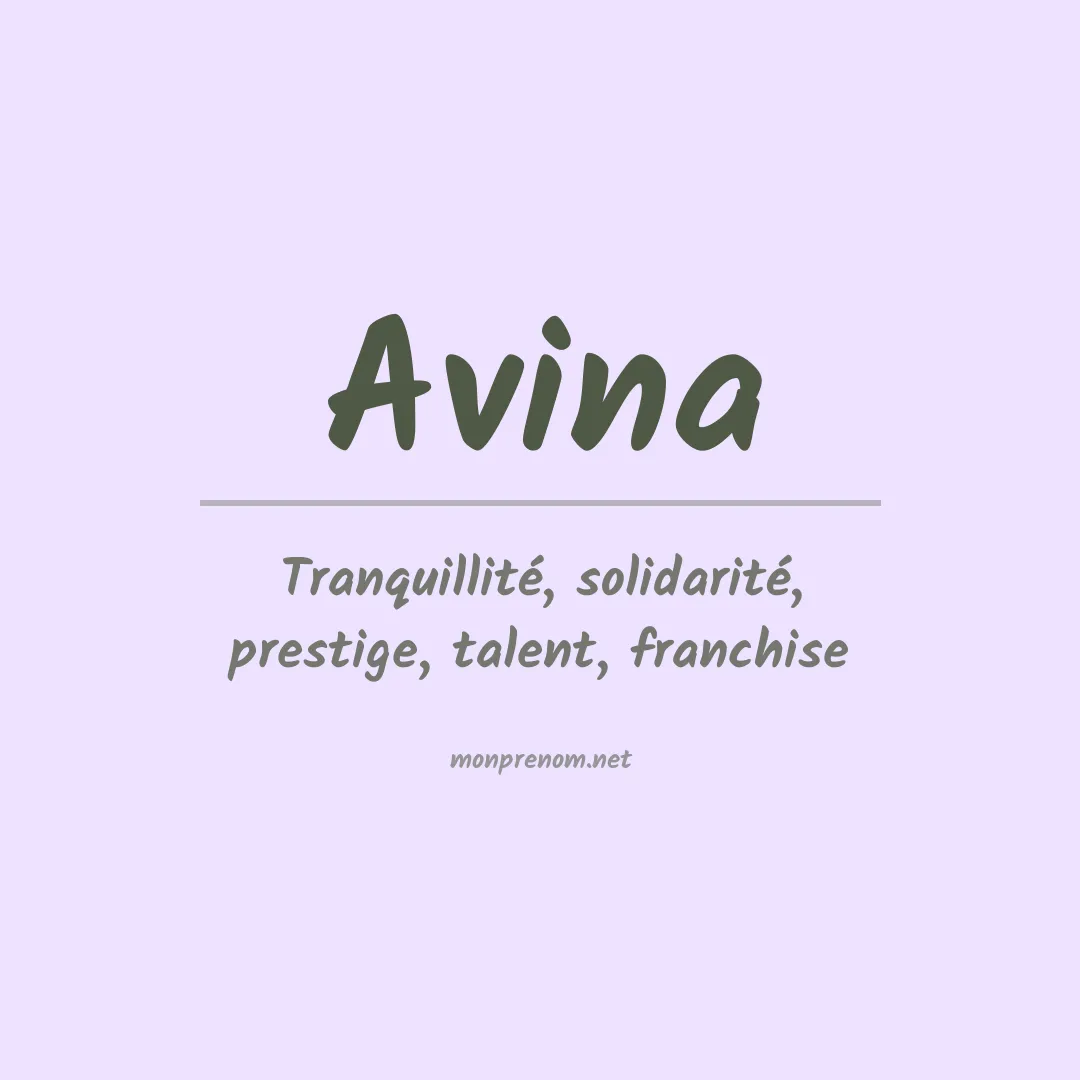 Prénom Avina