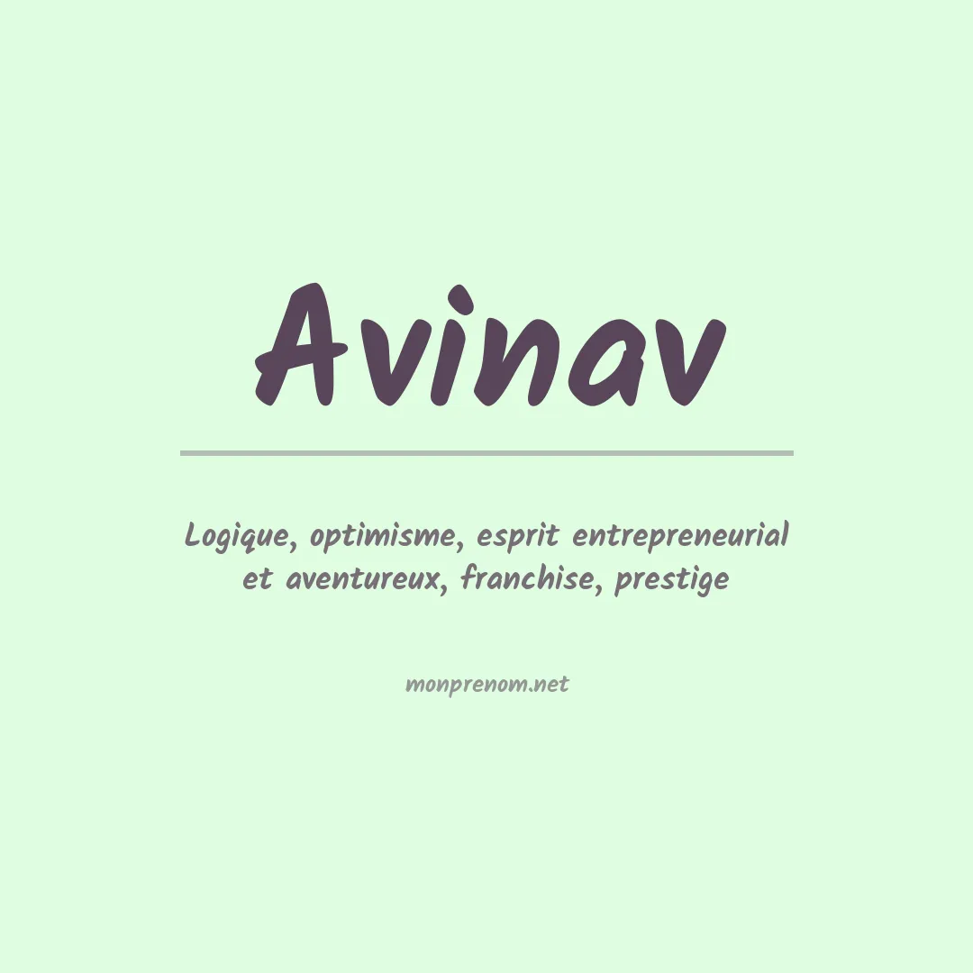 Signification du prénom Avinav