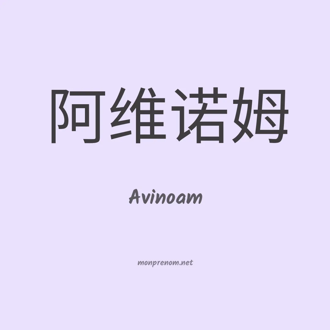 Avinoam en chinois