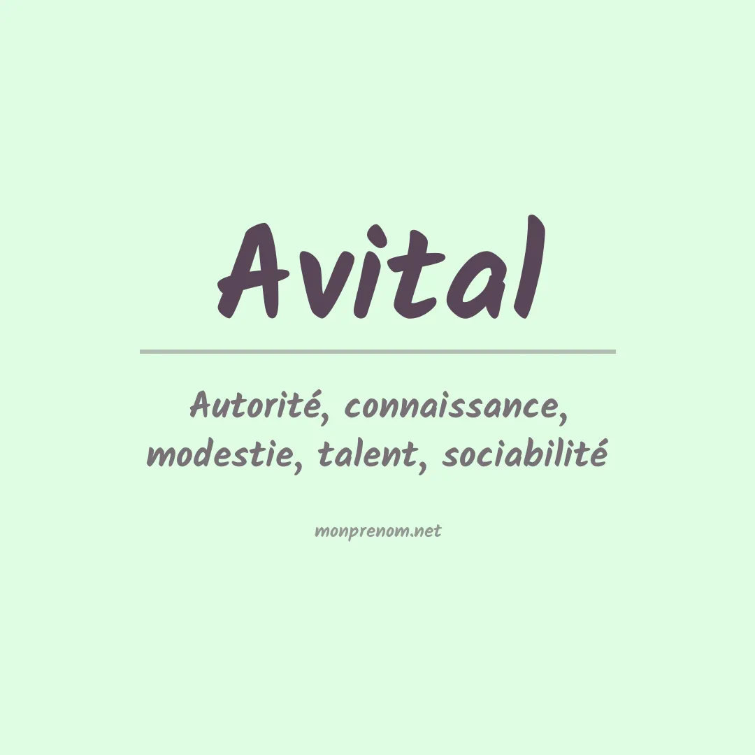 Signification du prénom Avital