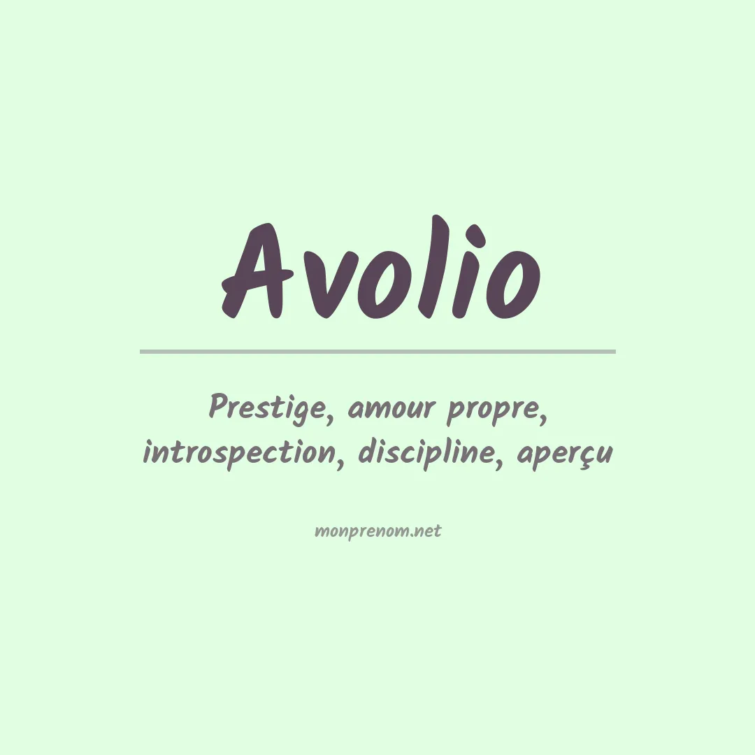Prénom Avolio