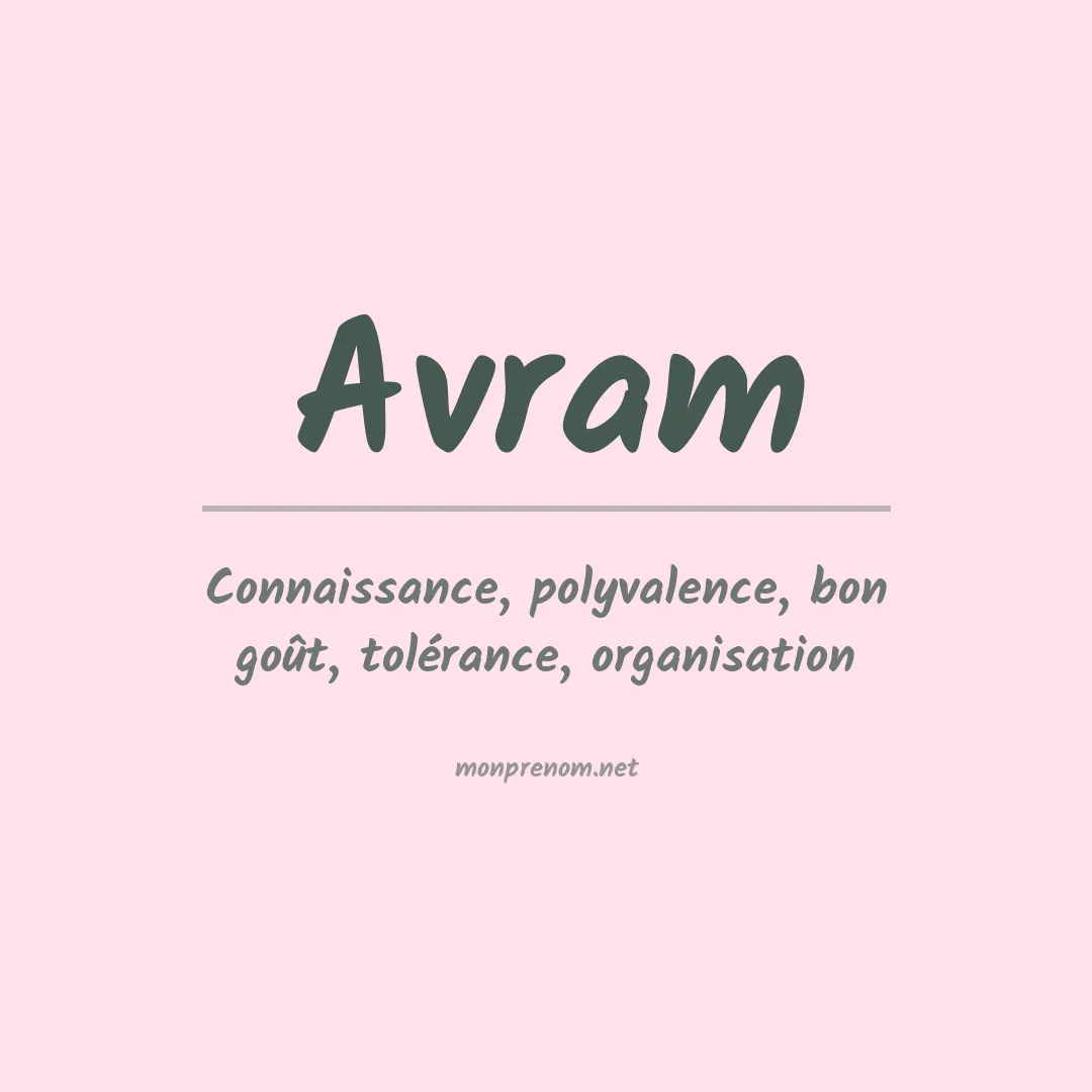 Prénom Avram
