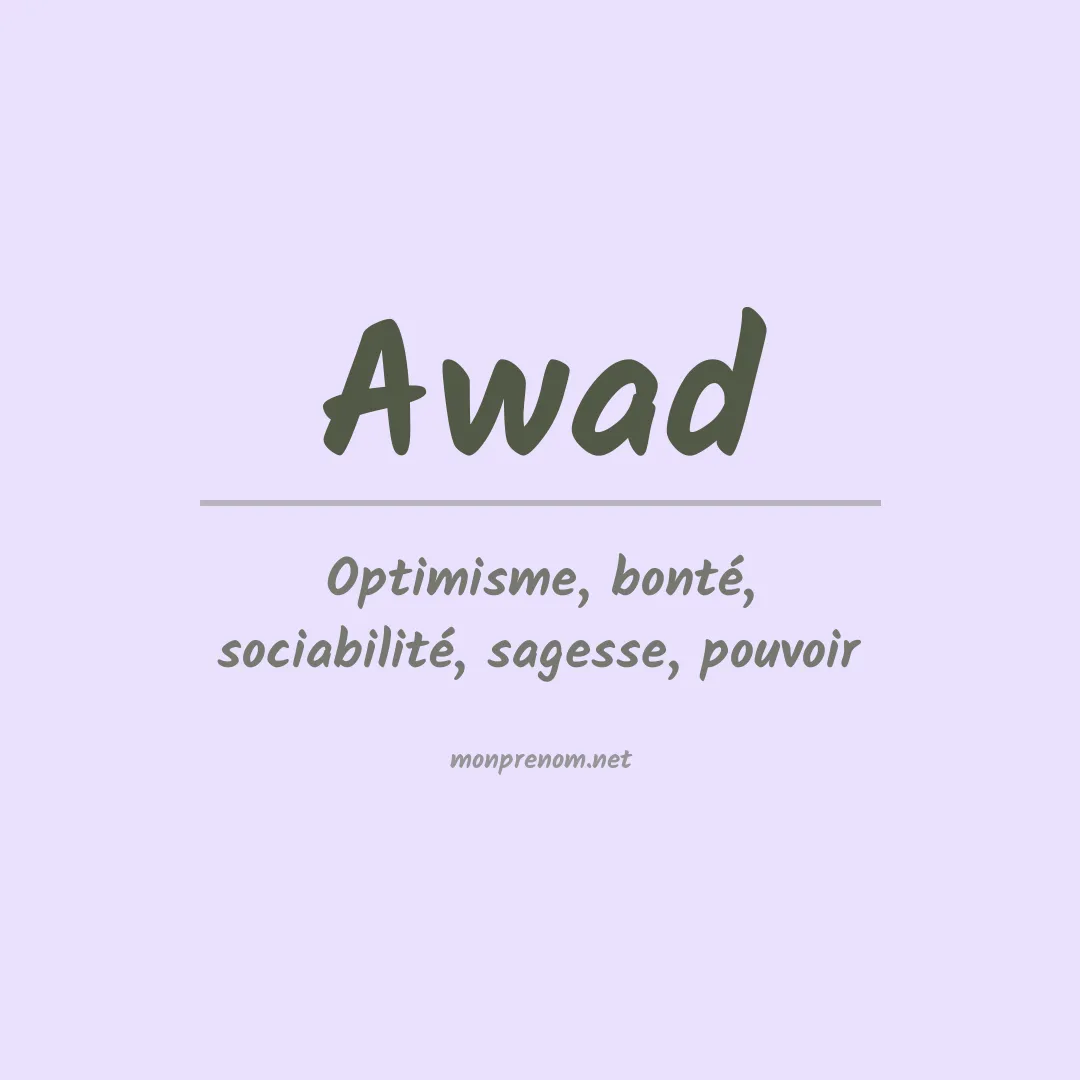 Prénom Awad
