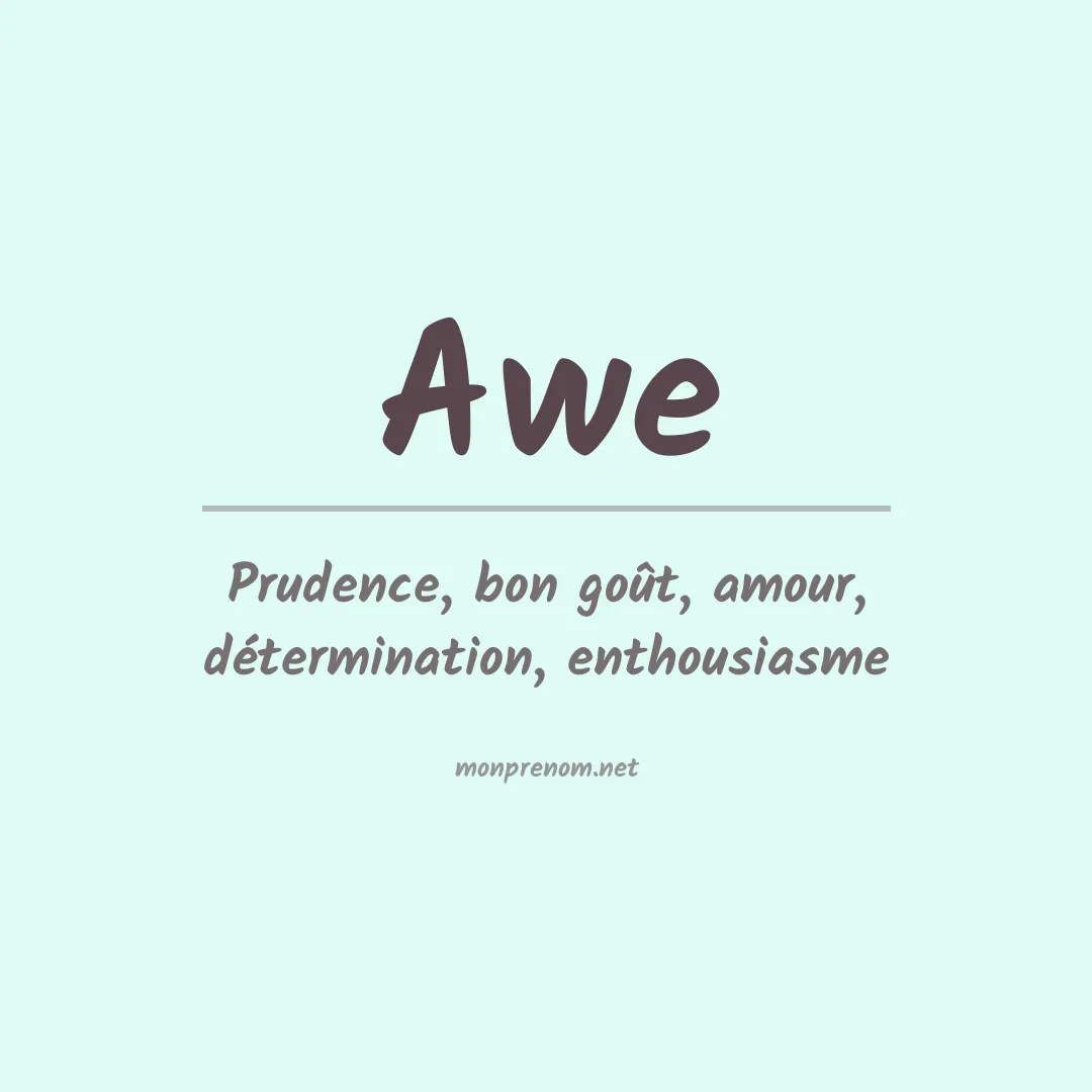 Prénom Awe