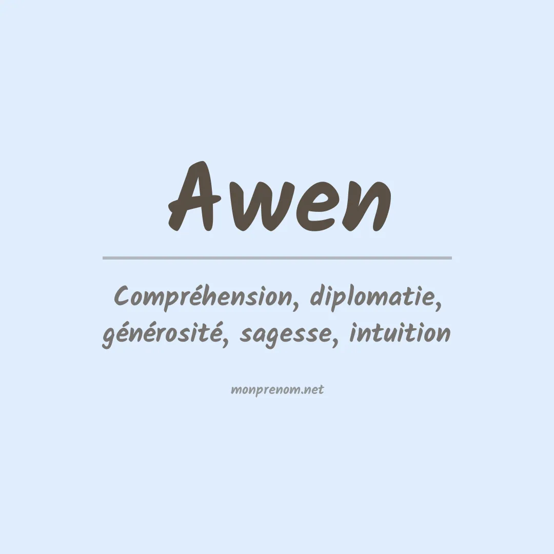 Signification du prénom Awen