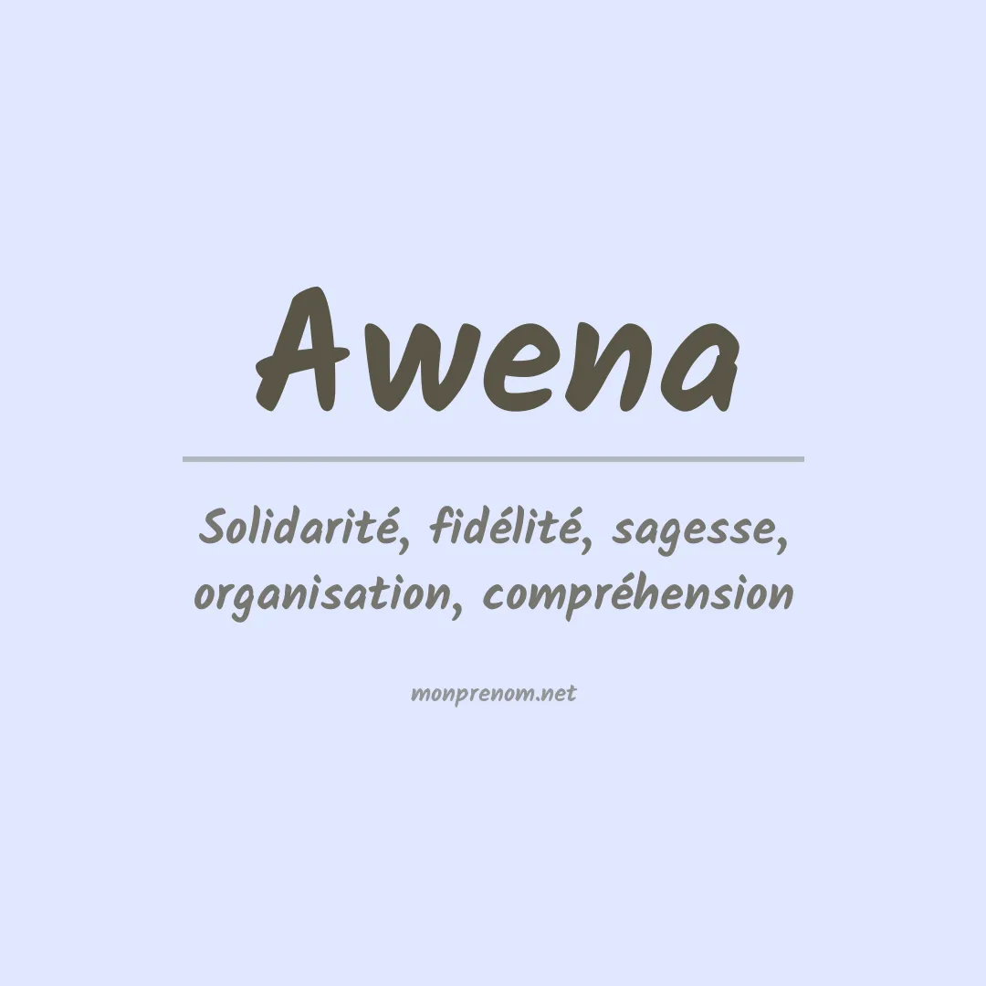 Signification du prénom Awena