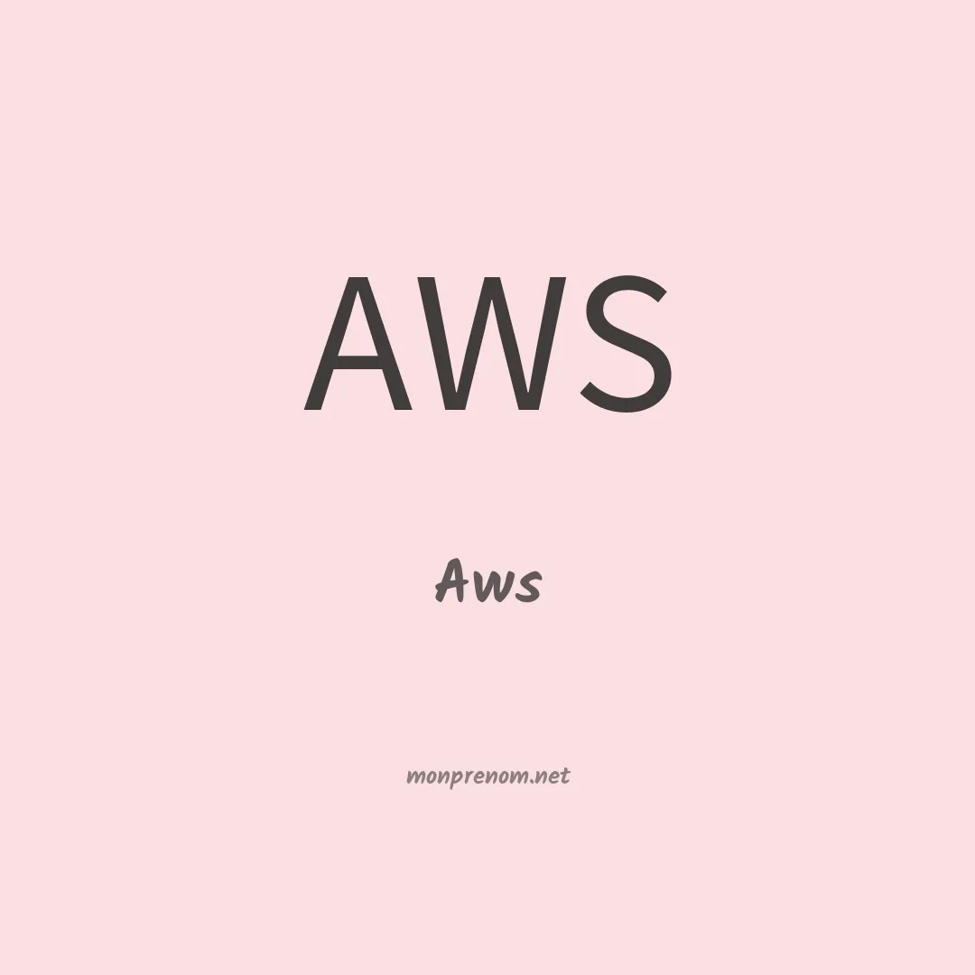 Aws en chinois
