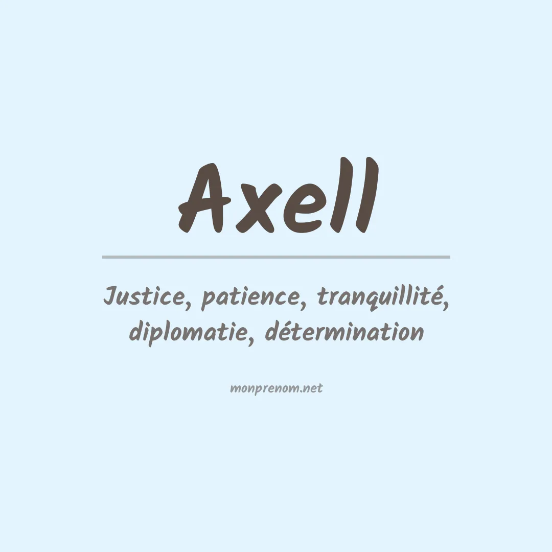 Signification du prénom Axell