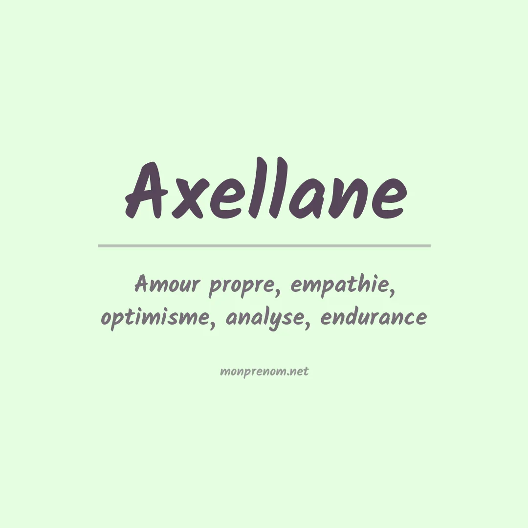 Prénom Axellane