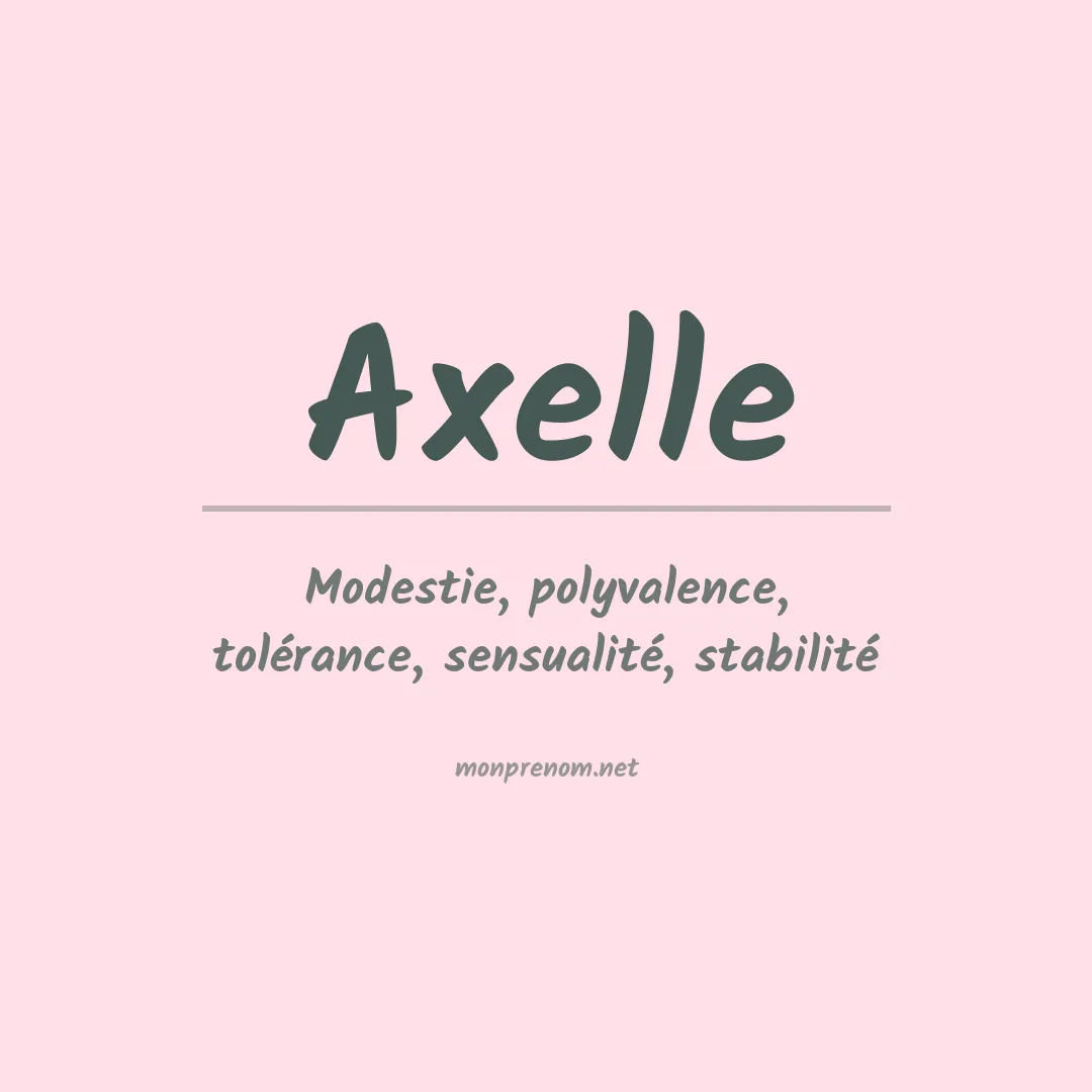 Signification du prénom Axelle