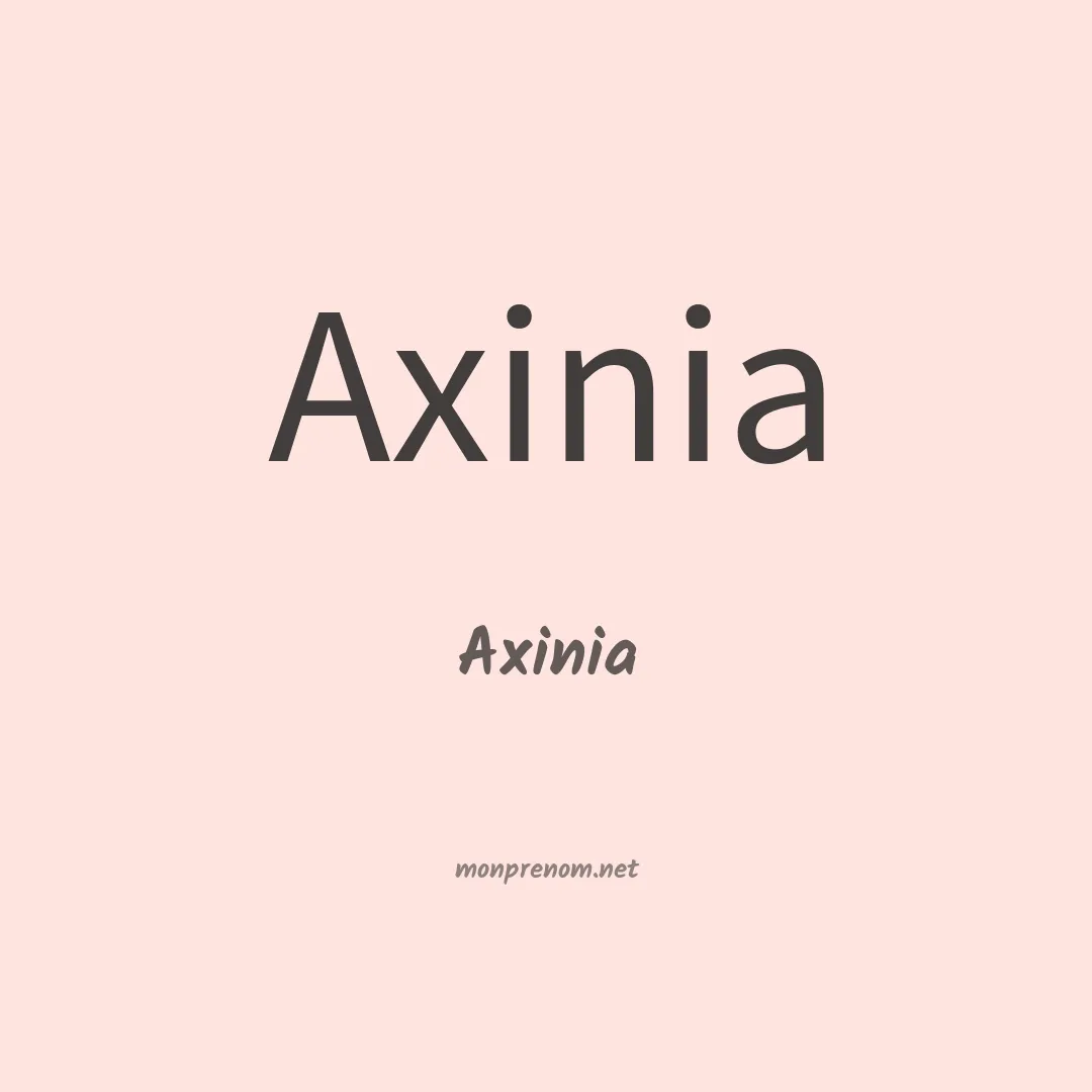 Axinia en chinois