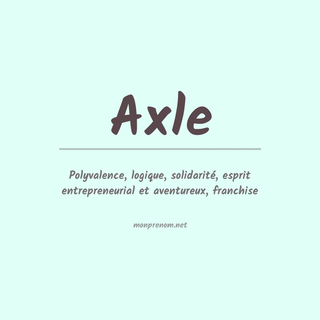 Prénom Axle