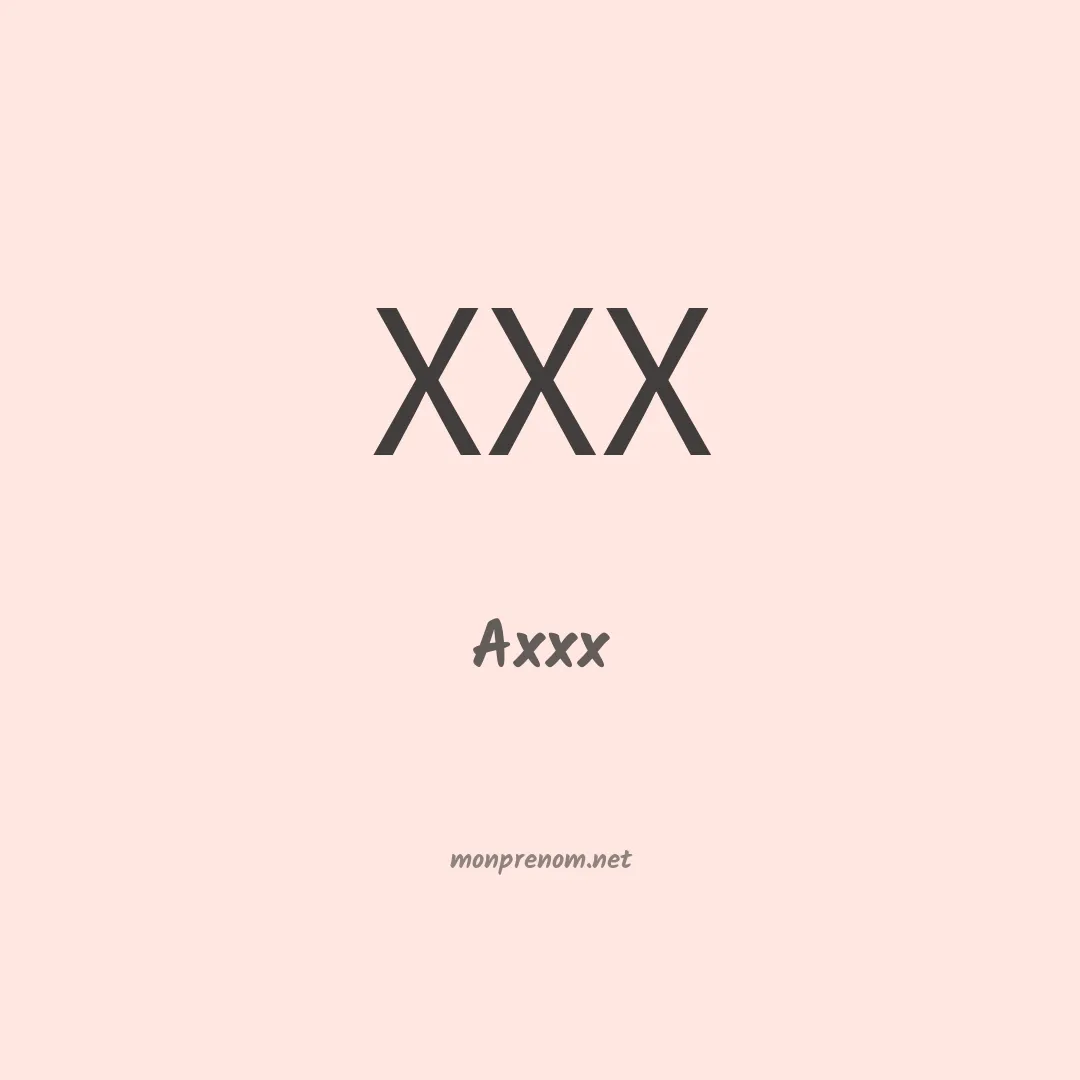 Axxx en chinois