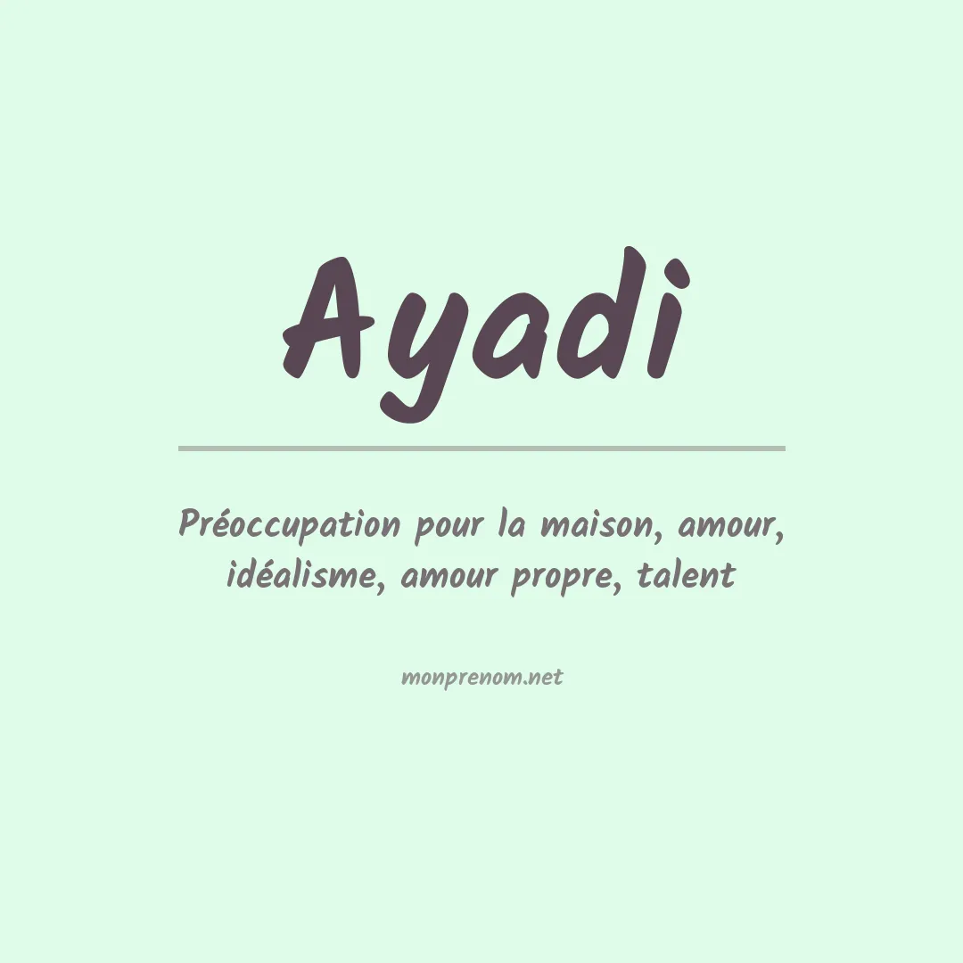 Prénom Ayadi