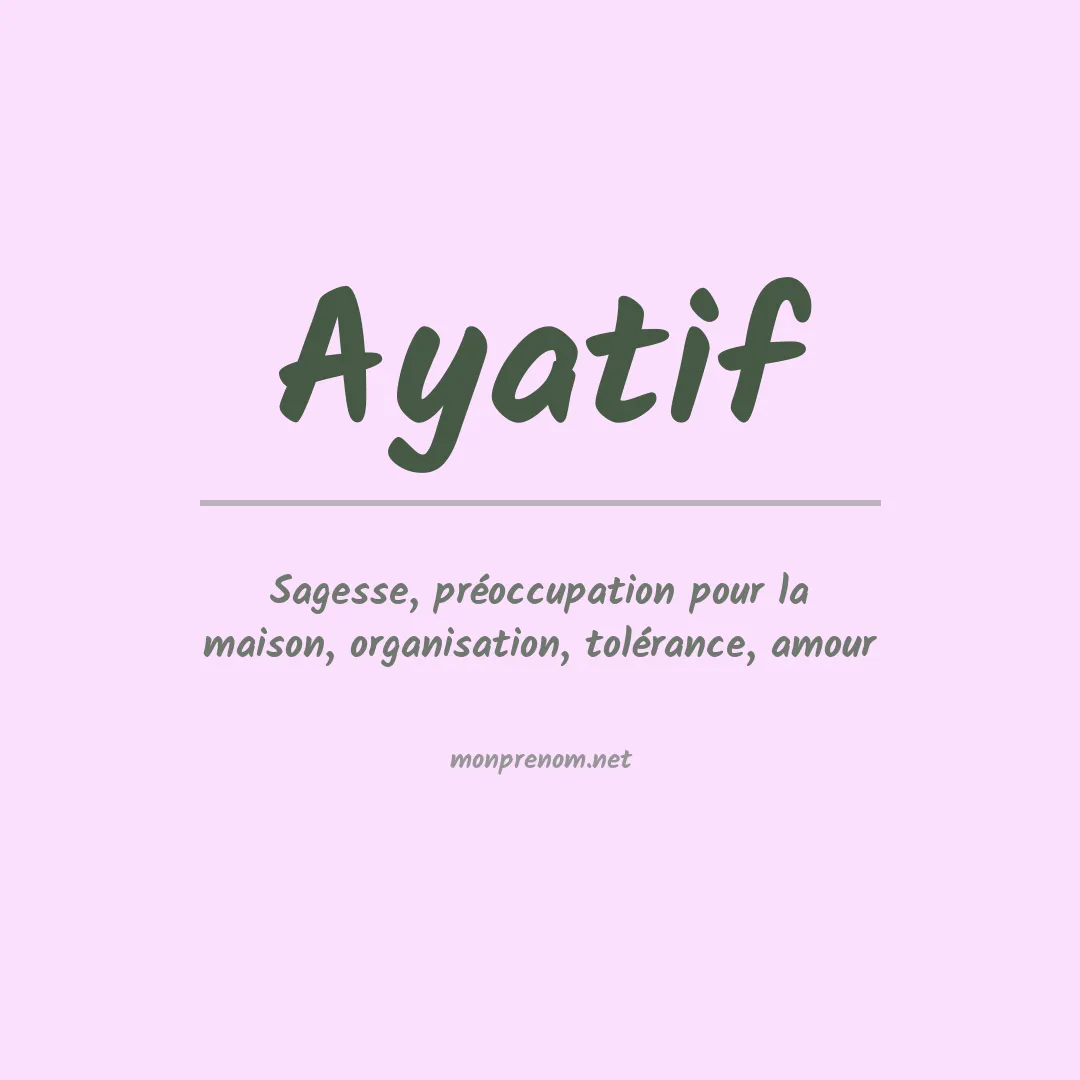 Prénom Ayatif