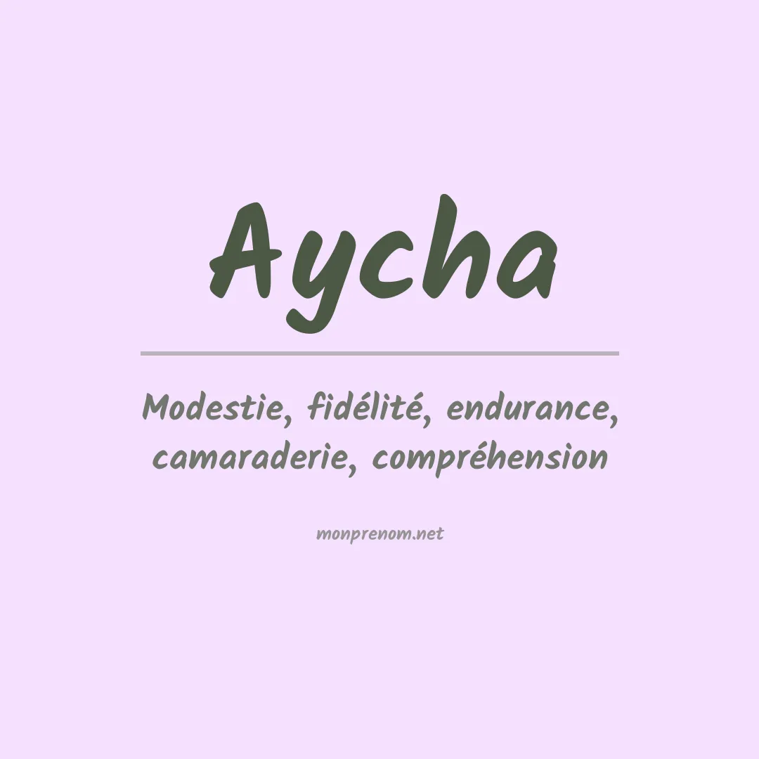 Prénom Aycha