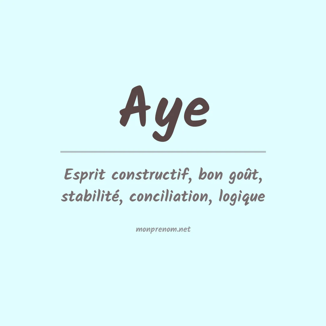 Prénom Aye