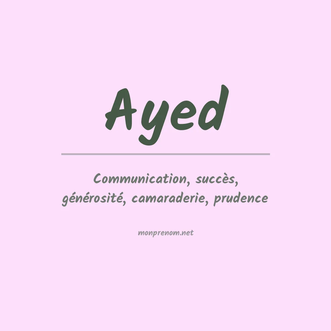 Signification du prénom Ayed