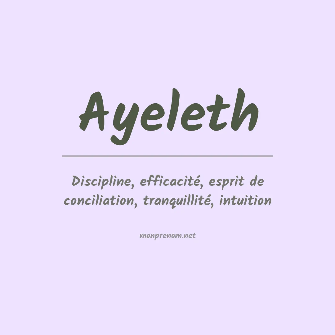 Signification du prénom Ayeleth