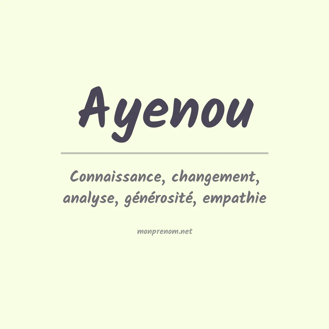 Prénom Ayenou