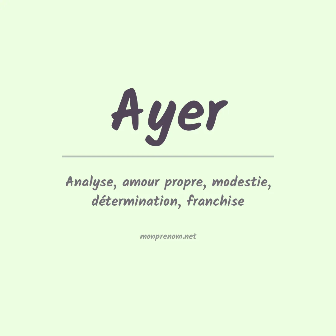 Prénom Ayer