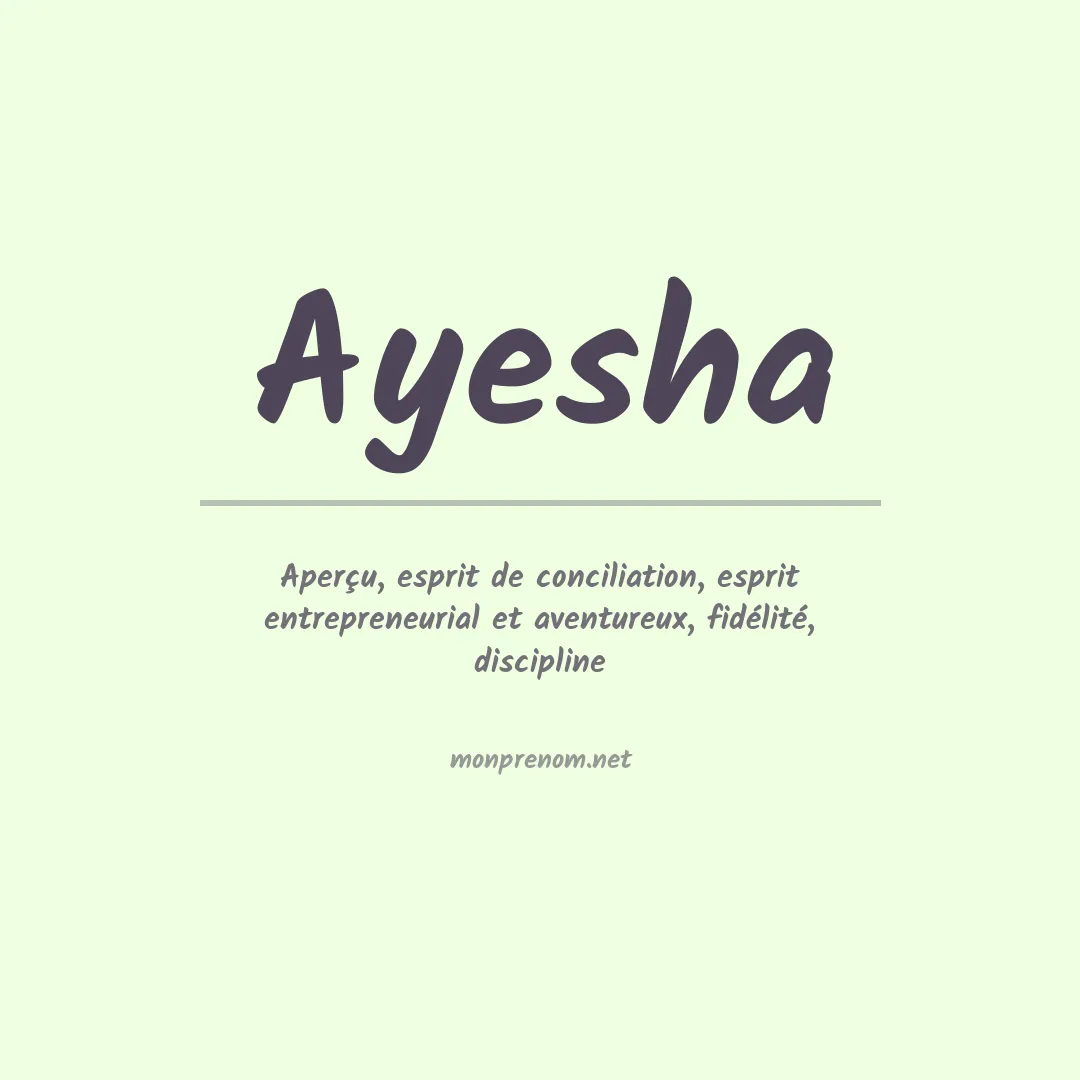 Prénom Ayesha