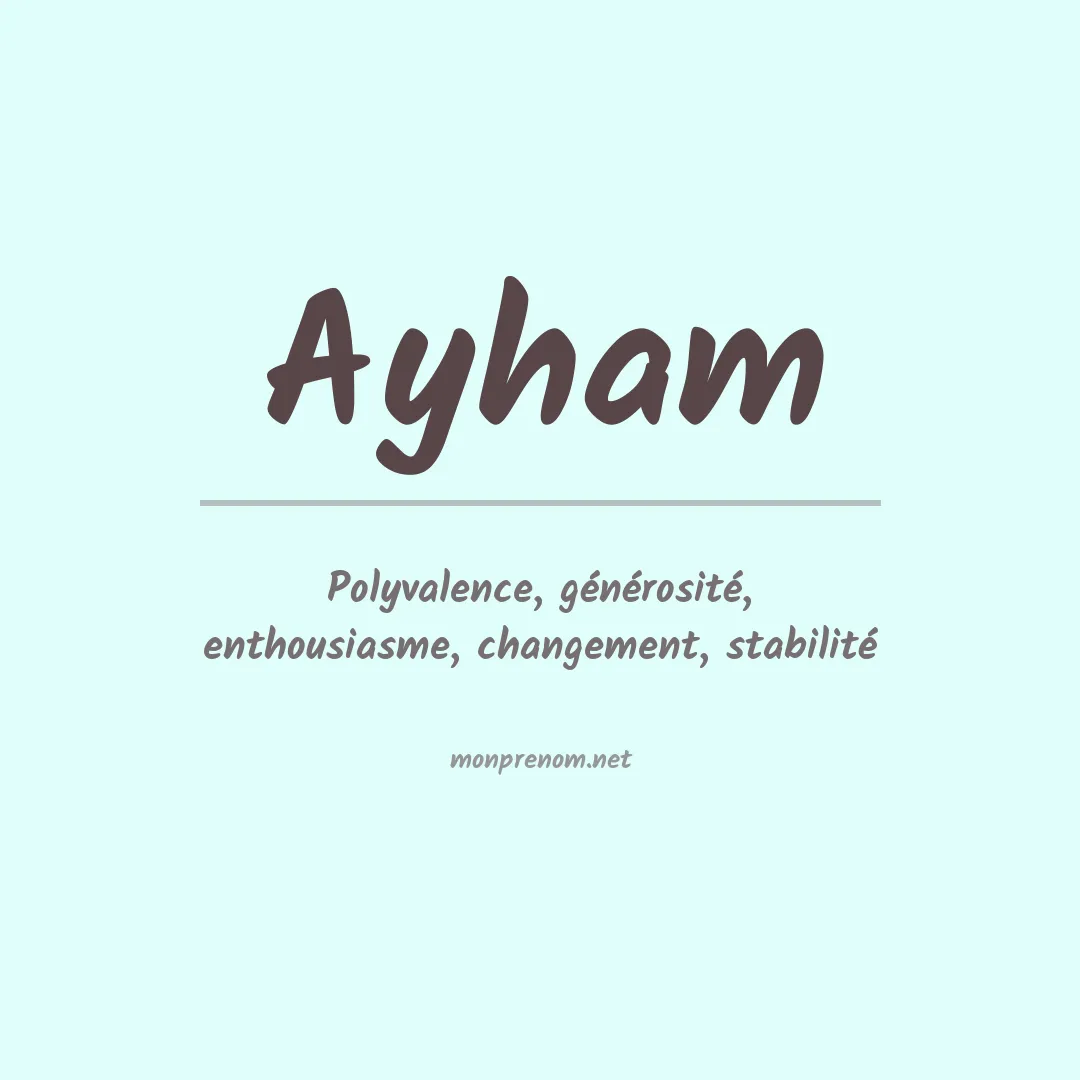 Signification du prénom Ayham